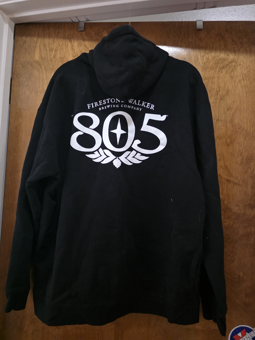 805 Brewing Company Black Hoodie with White Logo